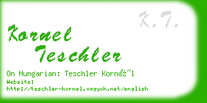 kornel teschler business card